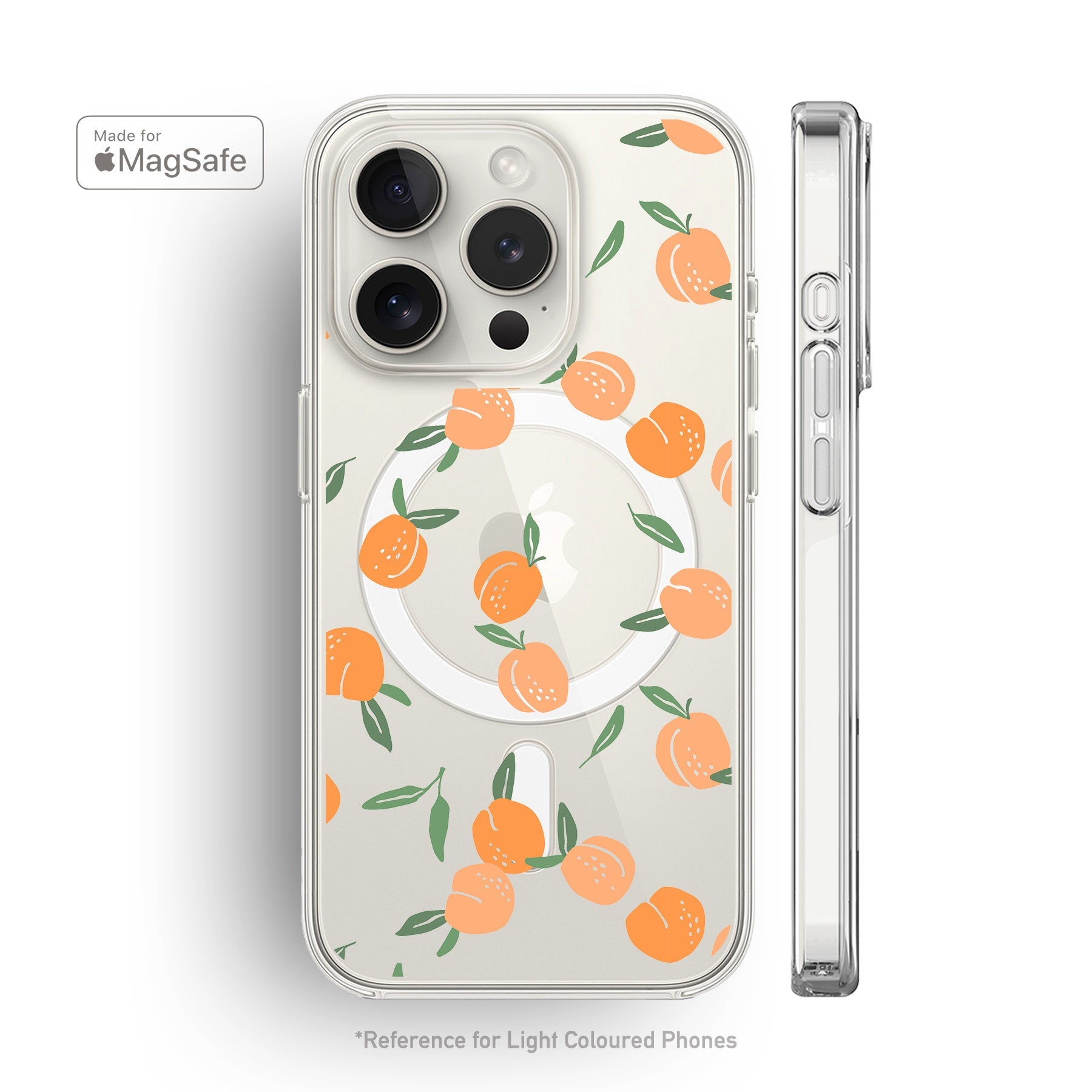 Peaches Clear MagSafe iPhone Case