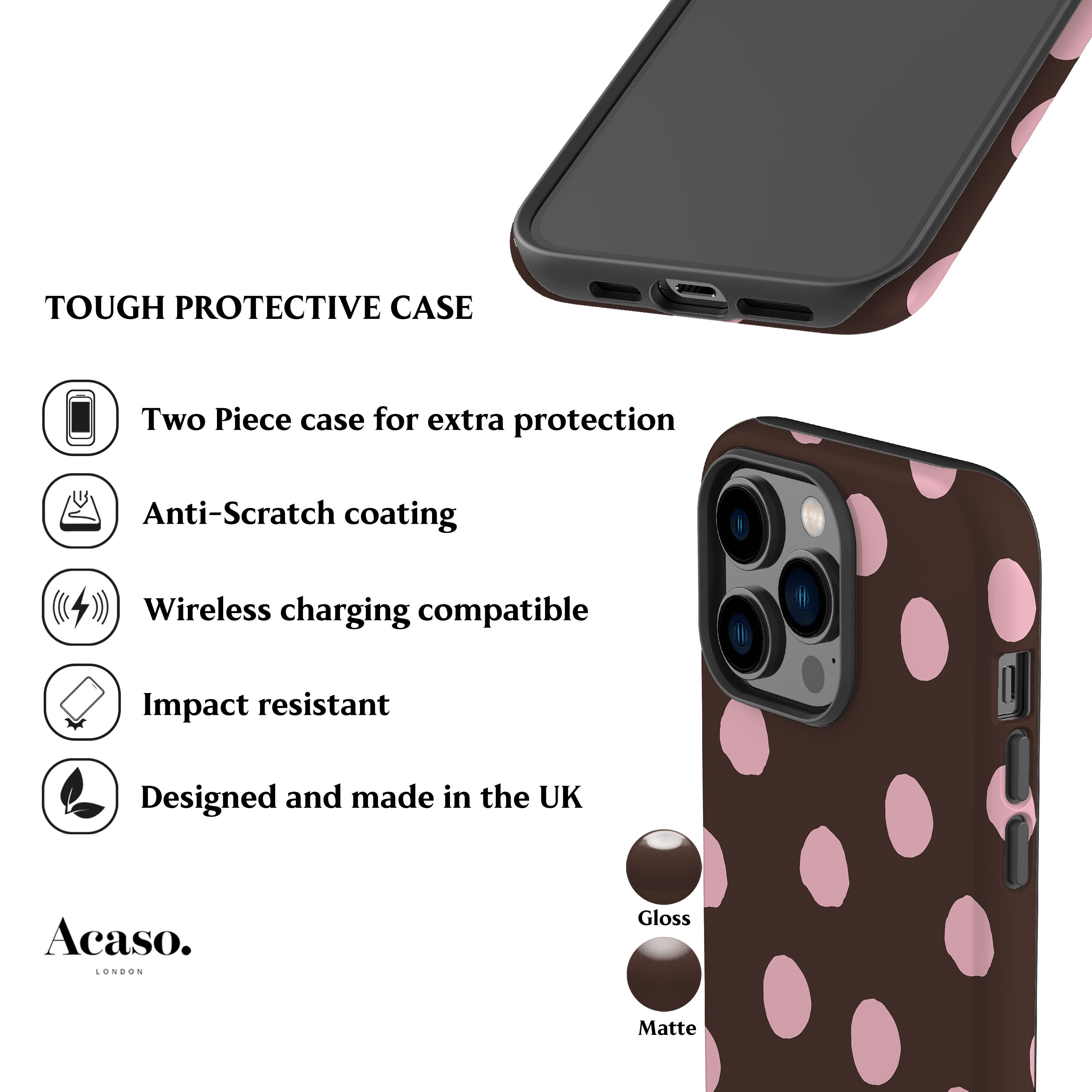 Pink Ella Dots Phone Case