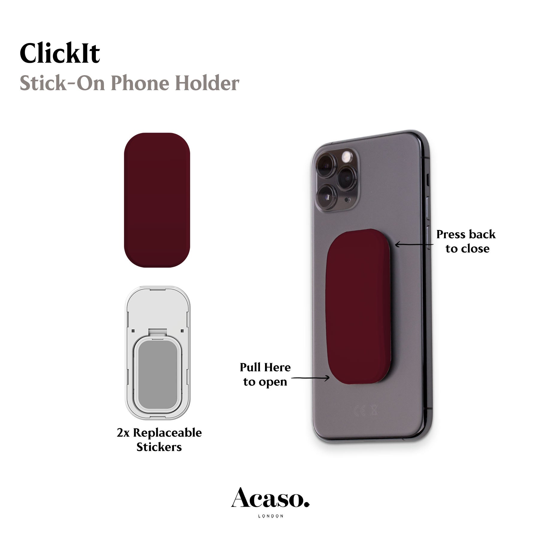 Plum Red Phone Grip