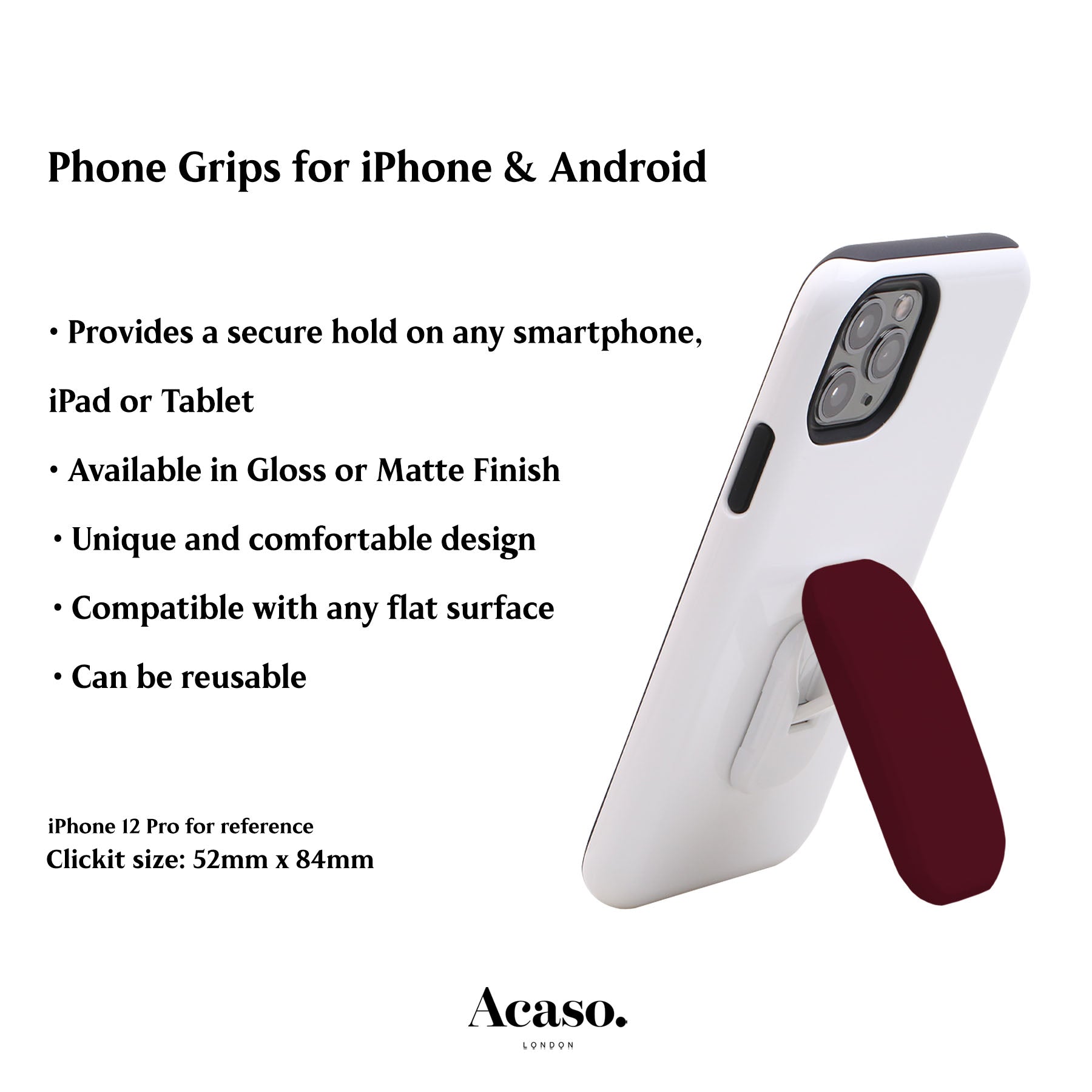 Plum Red Phone Grip