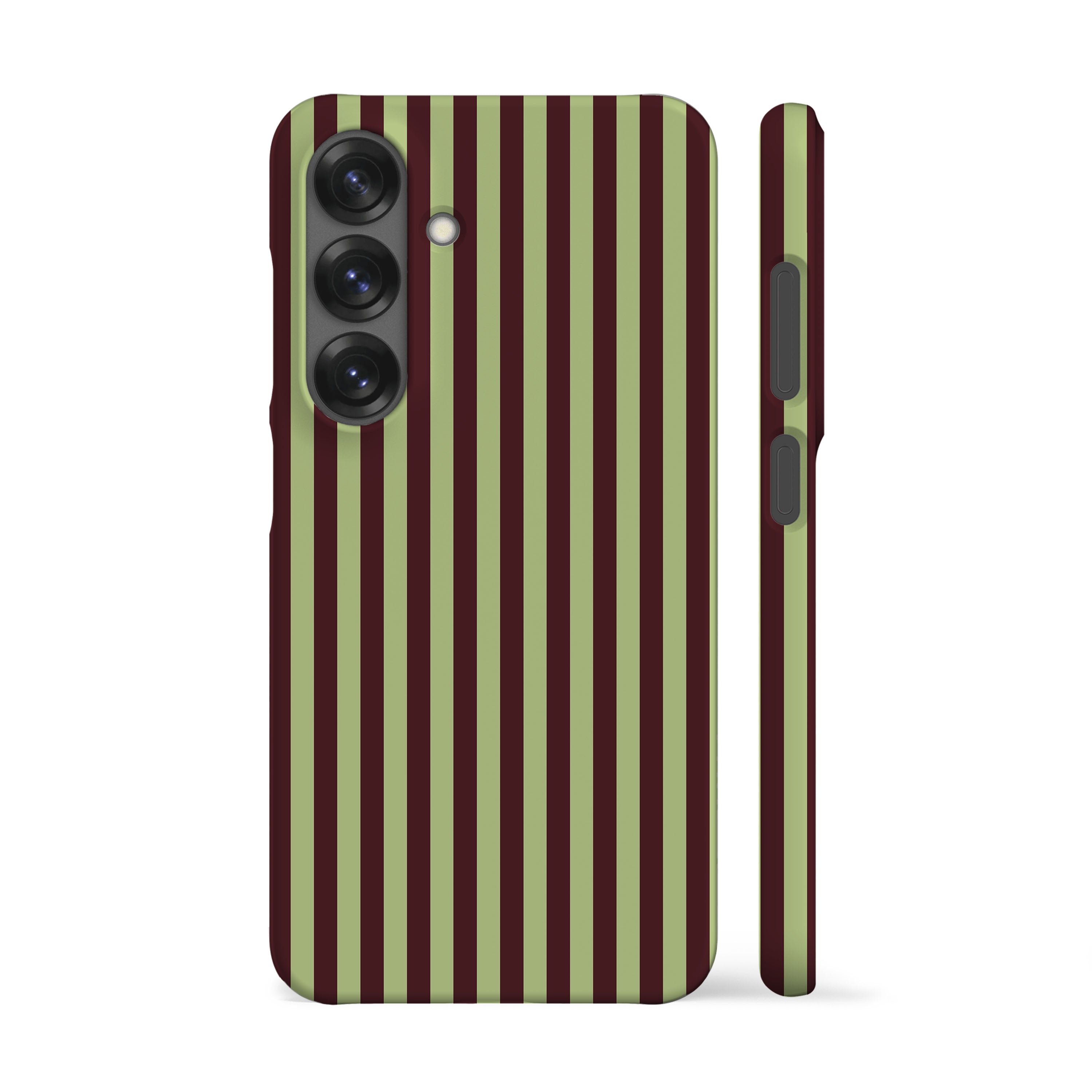 Mint Maroon Striped Phone Case