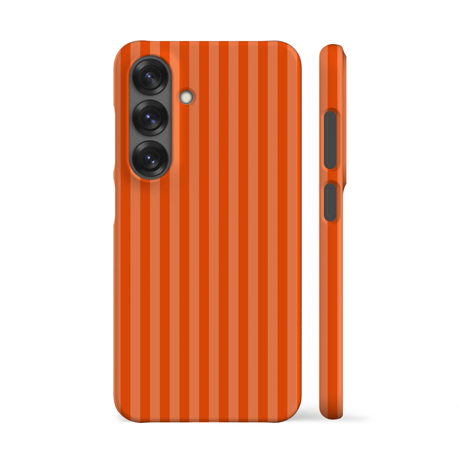 Deep Orange Striped Phone Case