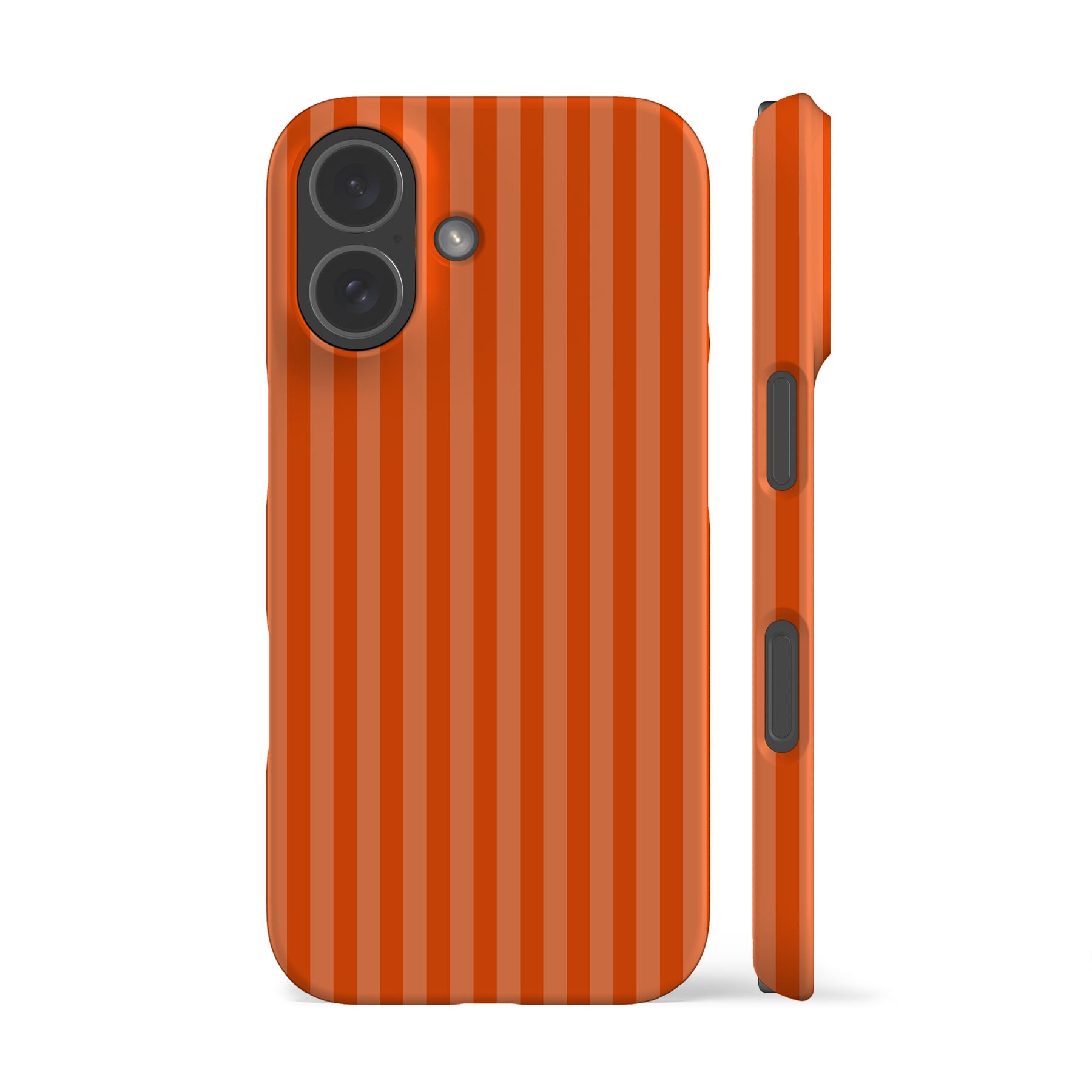 Deep Orange Striped Phone Case
