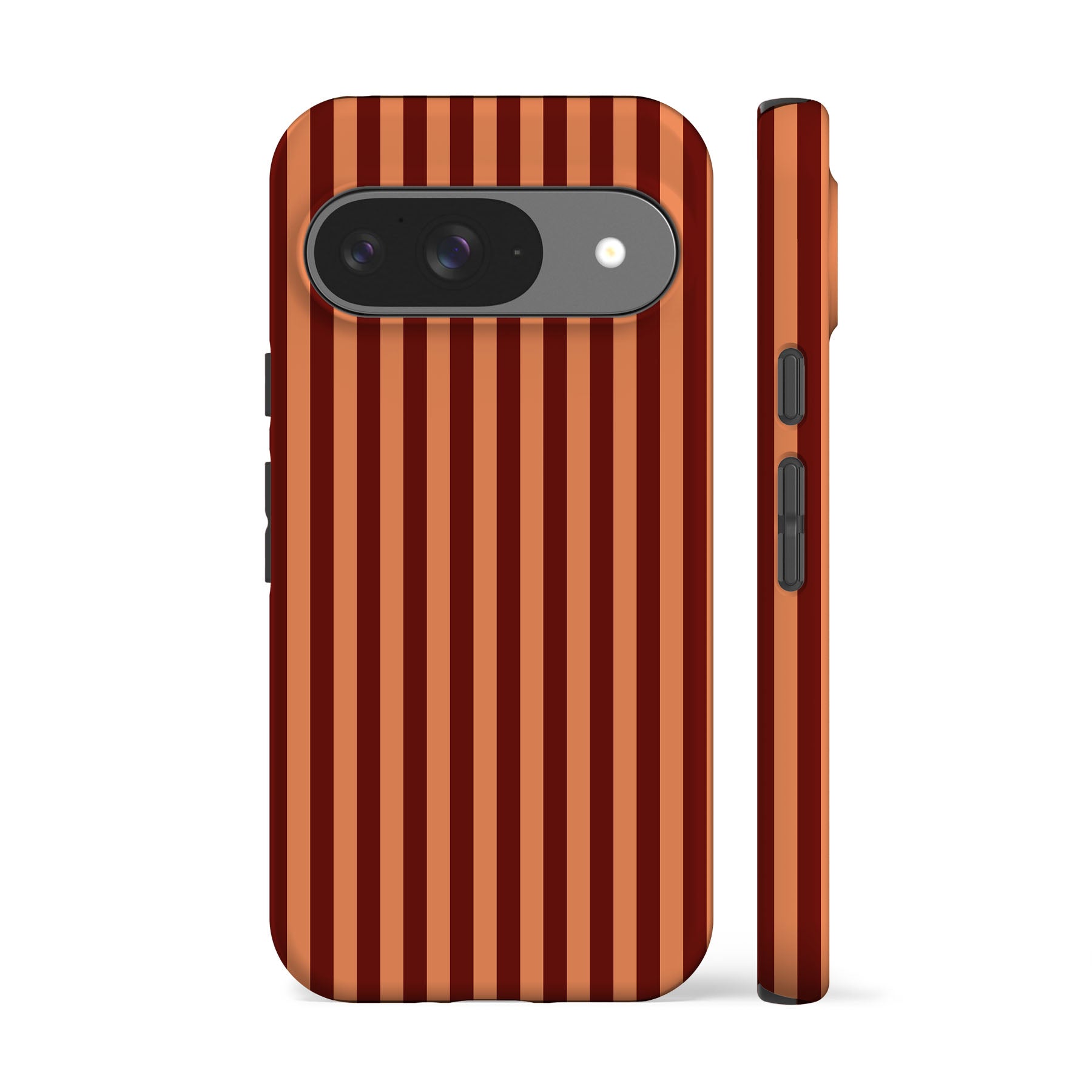 Peach Maroon Striped Phone Case