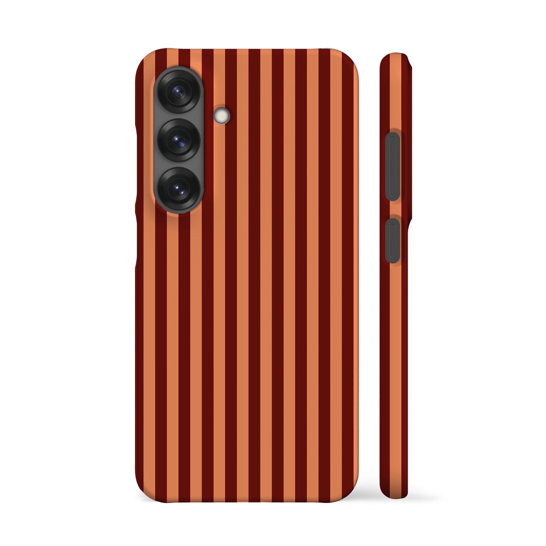 Peach Maroon Striped Phone Case
