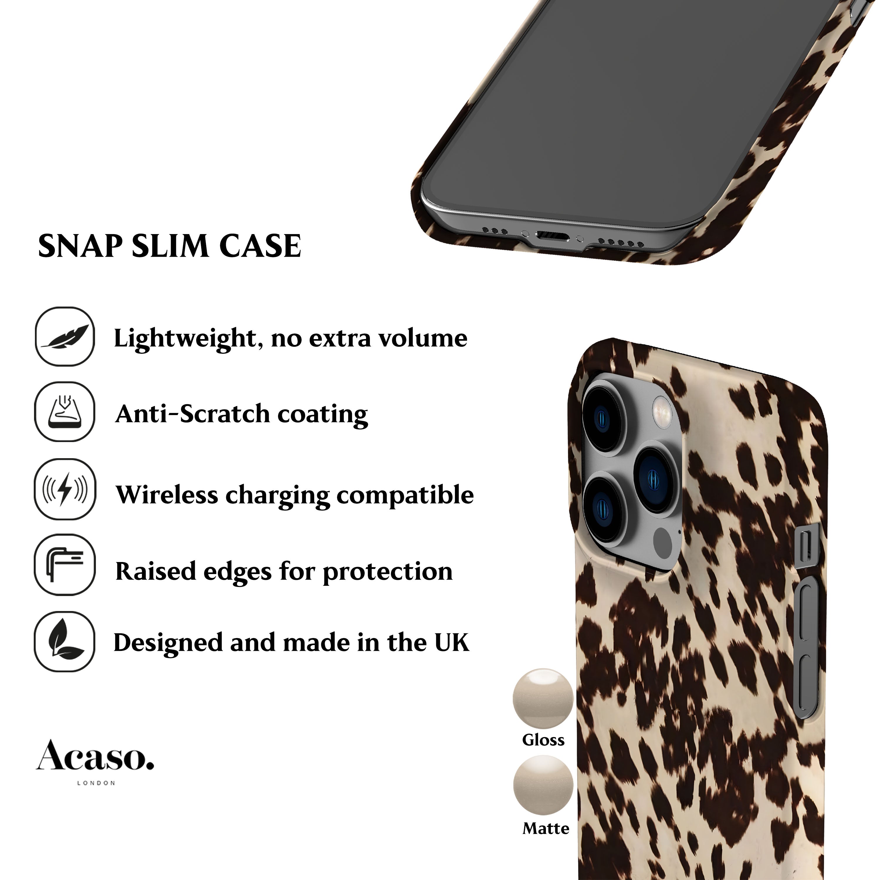 Speckled Cow Phone Case