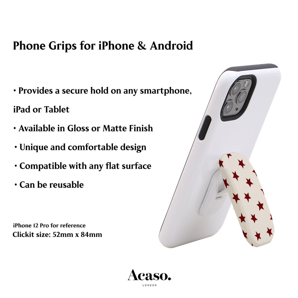 Red Stars Phone Grip