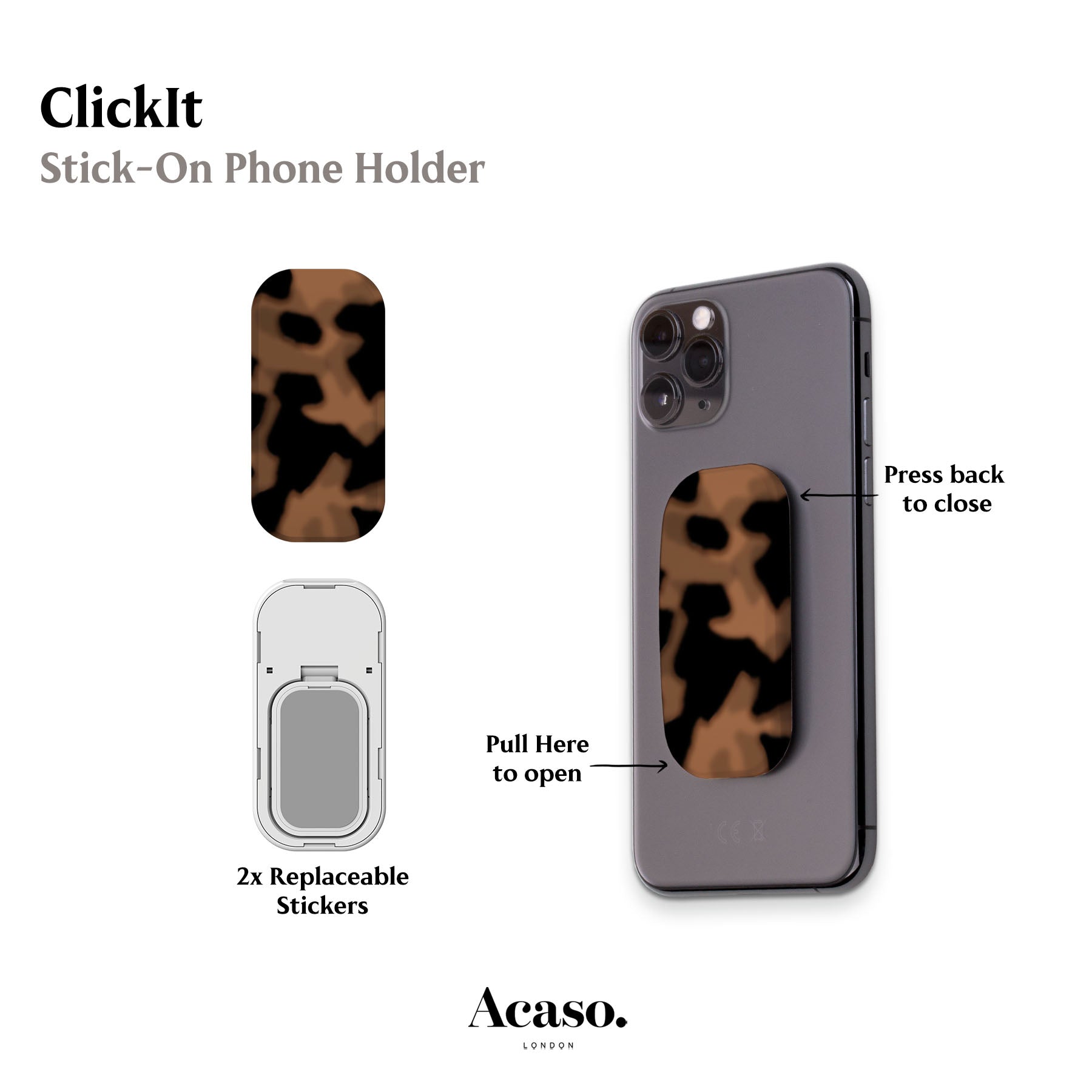 Tortoise Shell Phone Grip