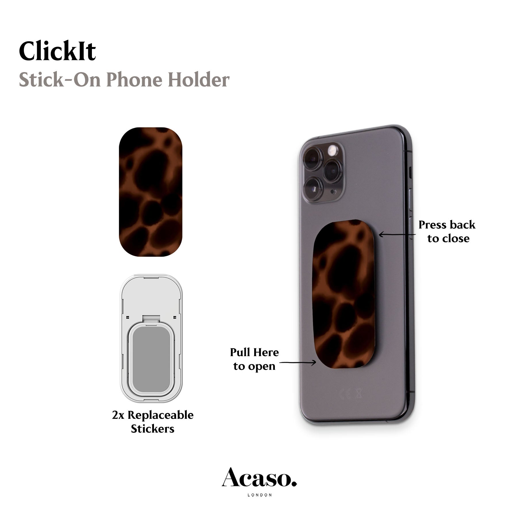 Tortoise Shell Toffee Phone Grip