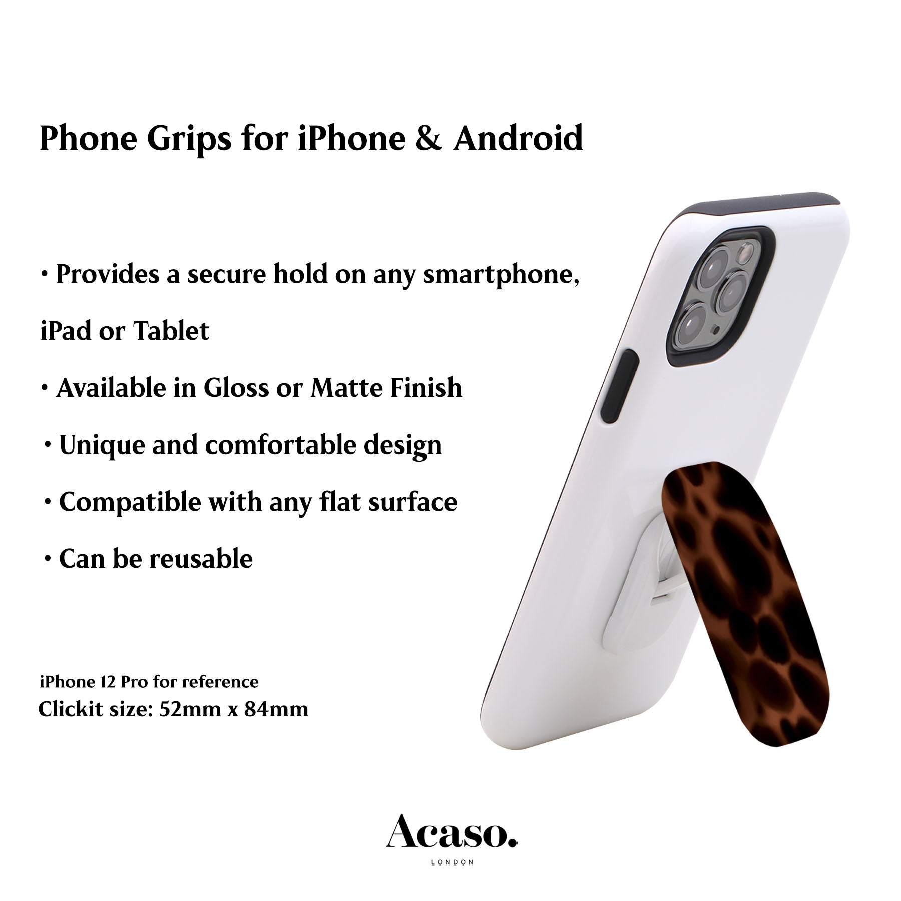 Tortoise Shell Toffee Phone Grip