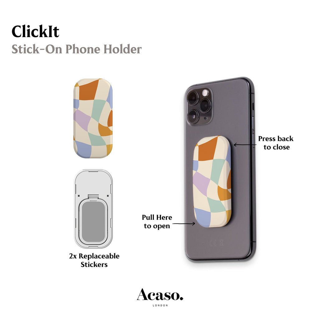 Wavy Check Phone Grip