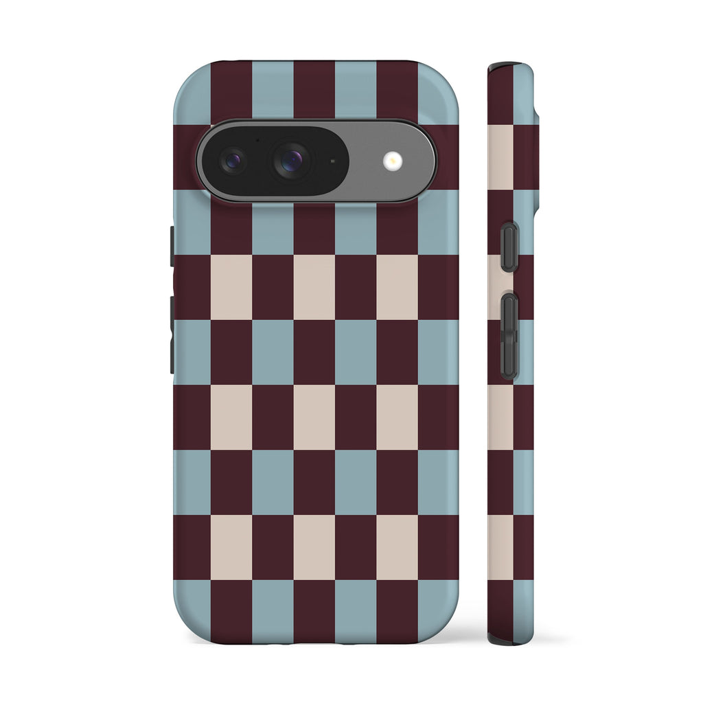 Winter Blue Checkers Phone Case