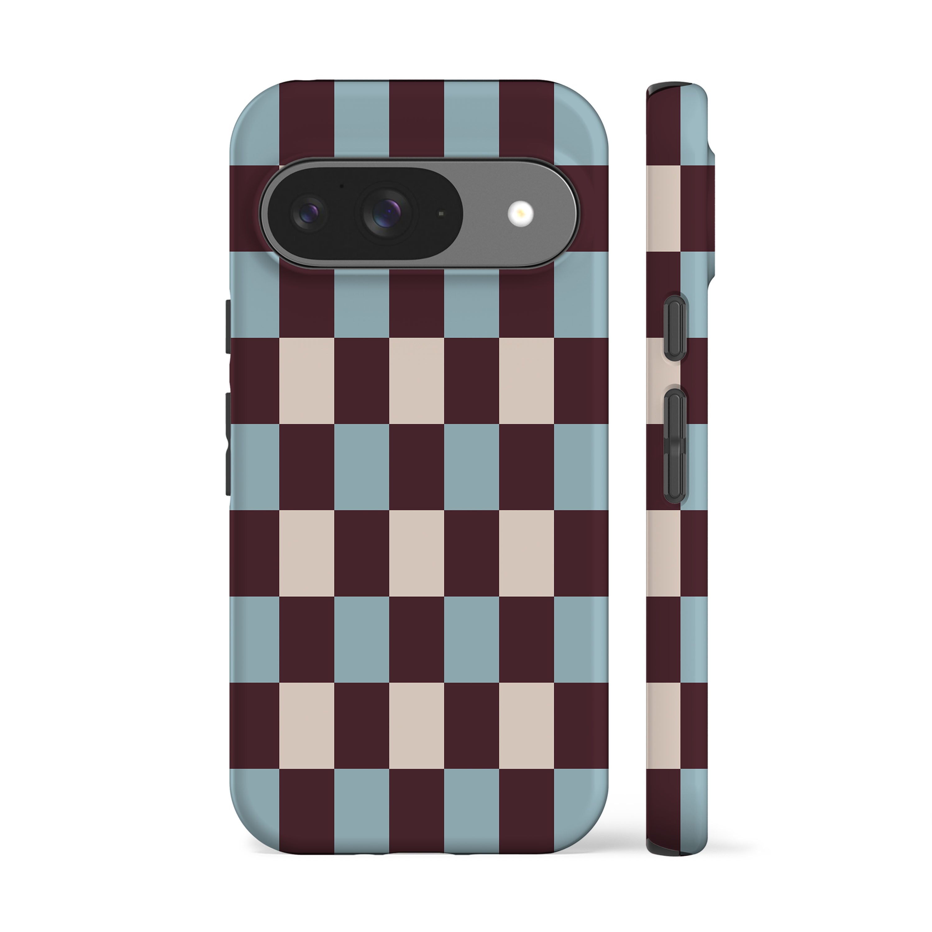 Winter Blue Checkers Phone Case