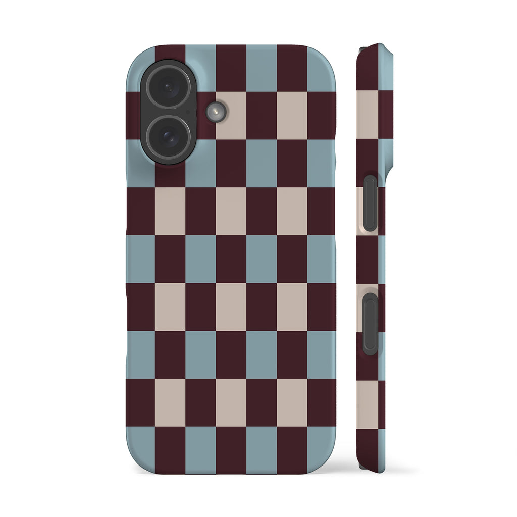 Winter Blue Checkers Phone Case