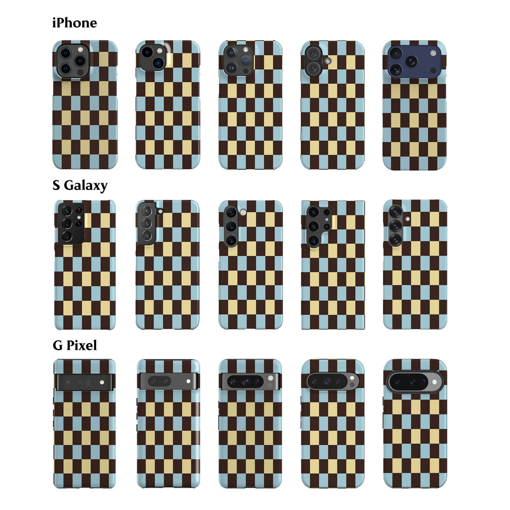 Winter Yellow Checkers Phone Case