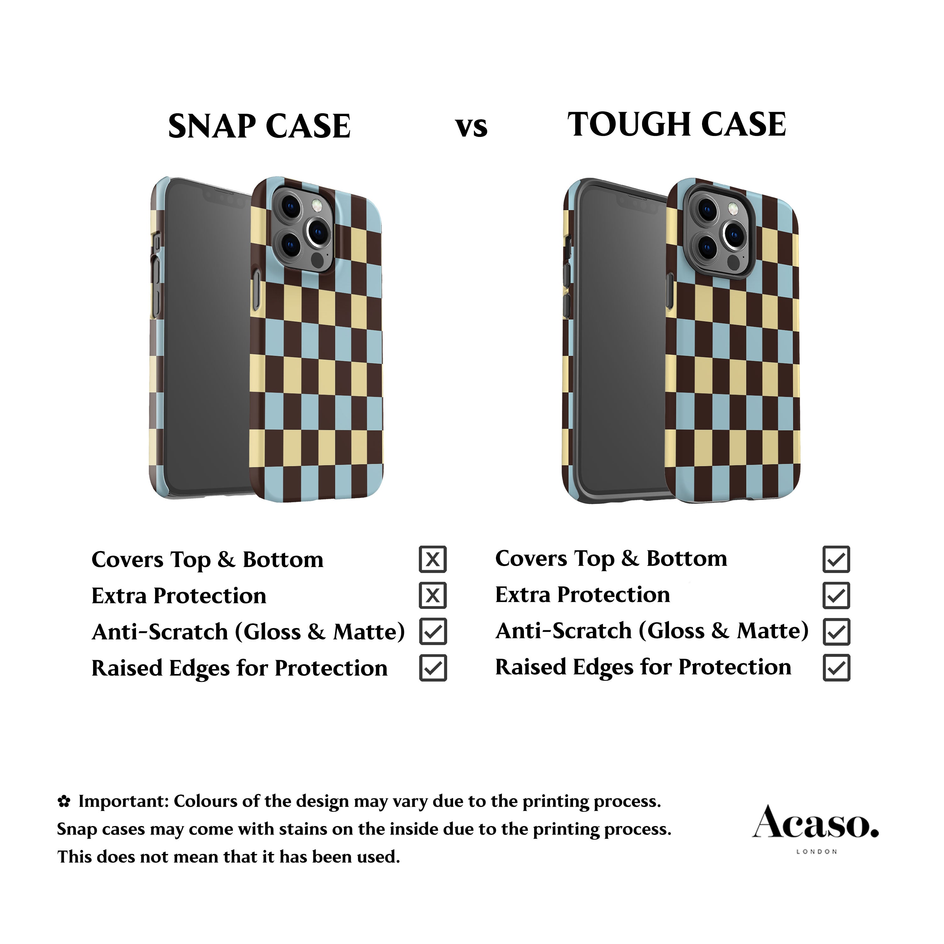 Winter Yellow Checkers Phone Case